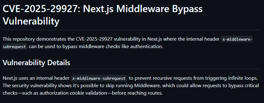 CVE-2025-29927: آسیب‌پذیری دورزدن Middleware در Next.js و آثار آن