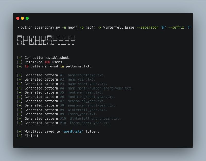 SpearSpray — ابزار هوشمند Password Spraying برای محیط‌های Active Directory